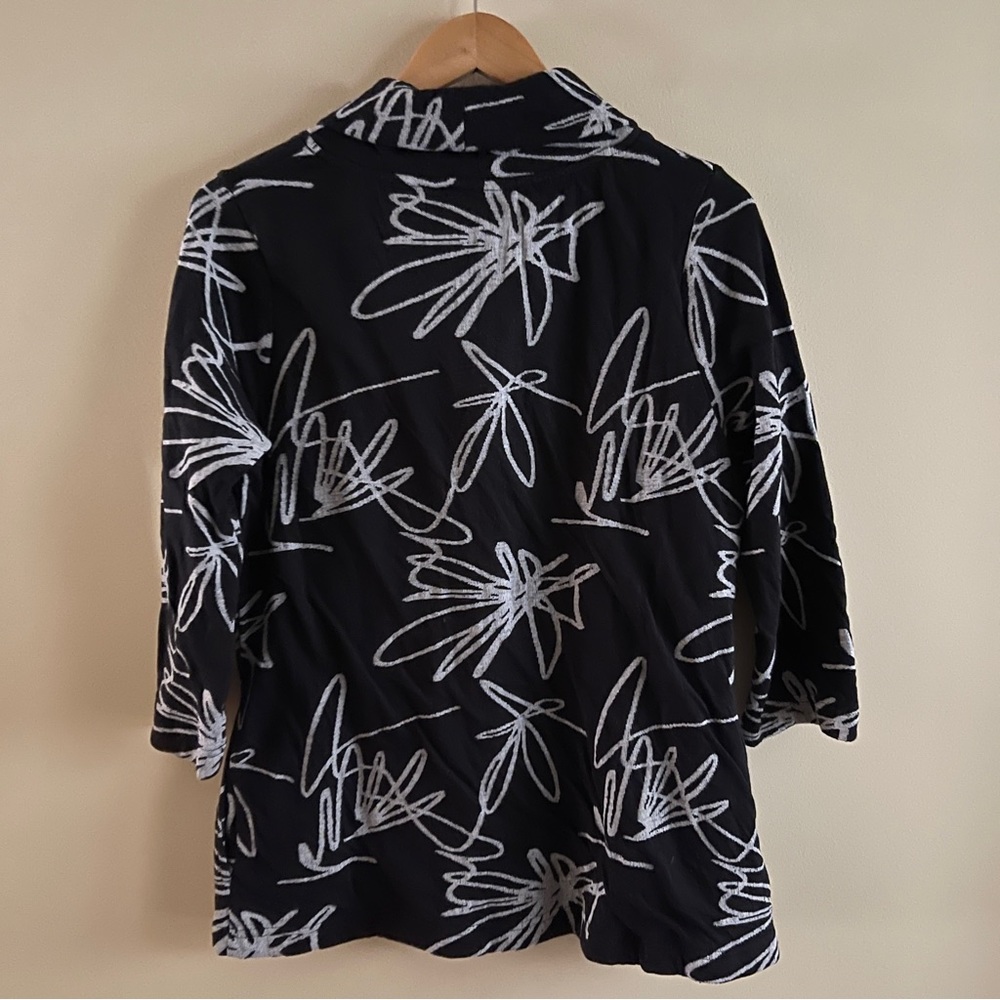 KOMIL CLOTHING Cowl Scribble Top Black/White NWT Sz Small - Picture 7 of 7